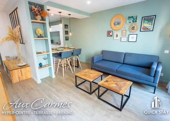 Centre Au Calme-terrasse-parking- *